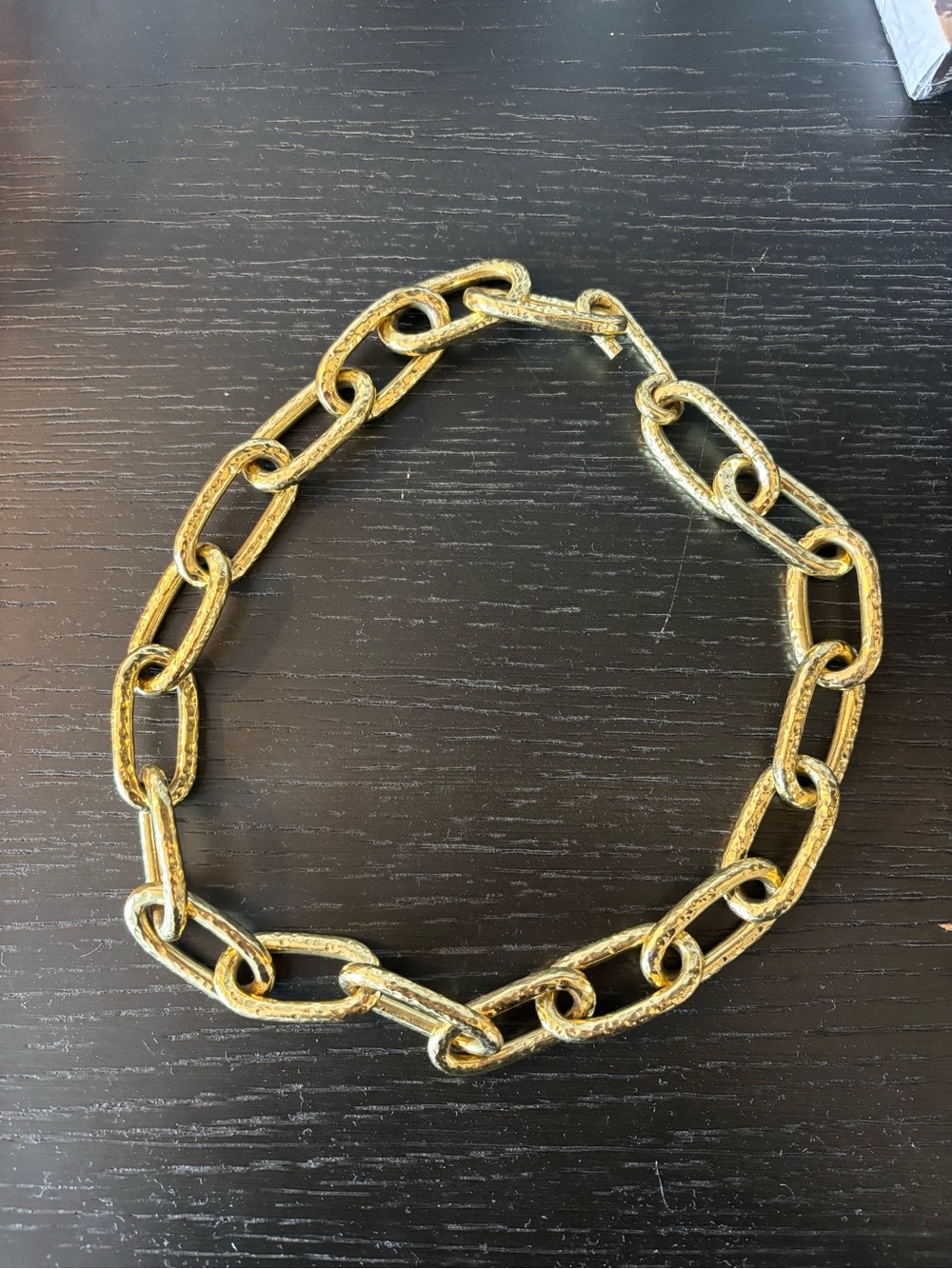 Ulla Johnson Textured Gold Link Necklace